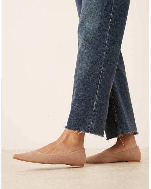 ASOS Blue Luck Pointed Ballet Flats