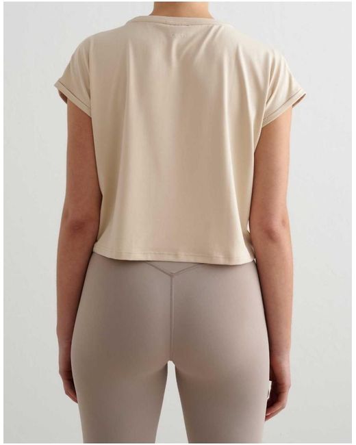 Aim'n Natural Café Au Lait Soft Basic Roll Sleeve Top