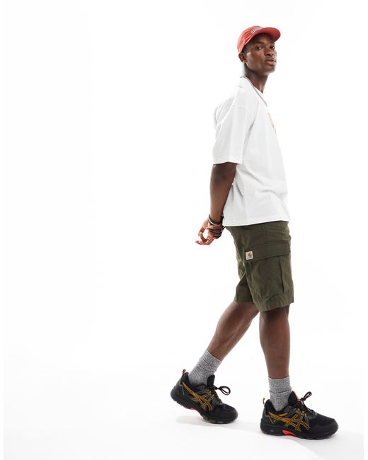 Carhartt – aviation – schmal geschnittene cargo-shorts in White für Herren