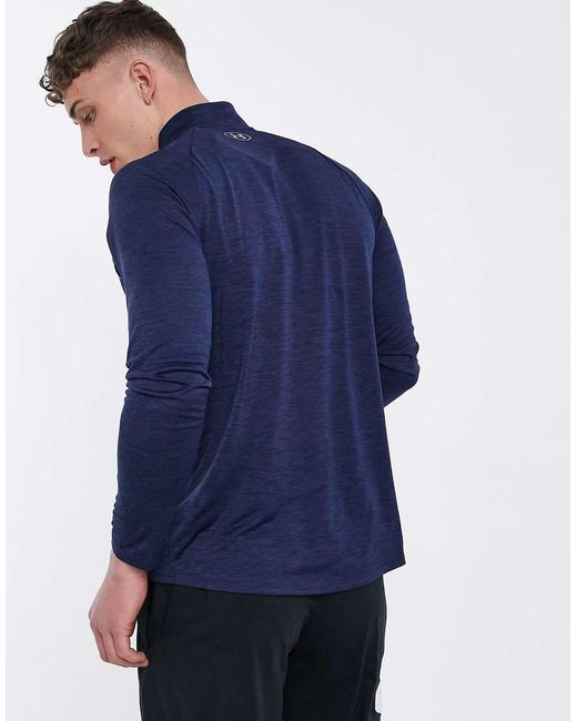 Under Armour Blue Training Tech 2.0 1/2 Zip Long Sleeve Top for men