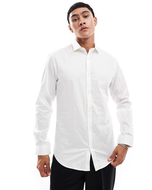 Jack & Jones White Premium Slim Fit Shirt for men