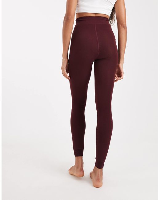 Legging avec doublure en polaire - bordeaux New Look en coloris White