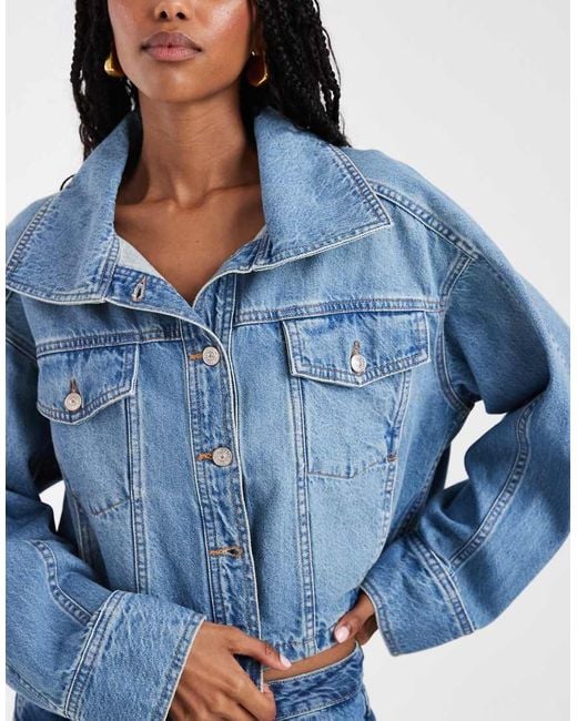 Free People Blue Side To Side Jacket