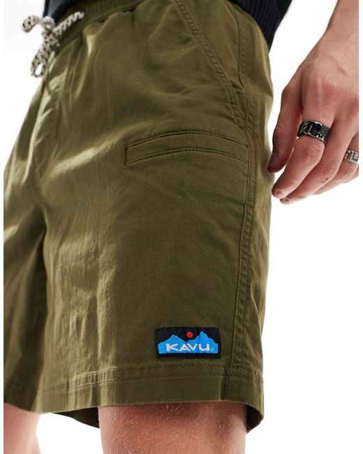 Kavu Green Cotton Pocket Short for men