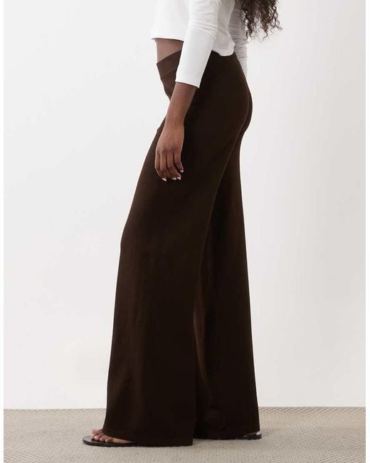 Mango White Relaxed Trouser