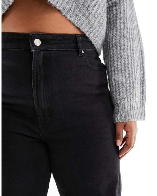 ASOS Blue Asos Design Curve Ankle Grazer Straight Leg Jean