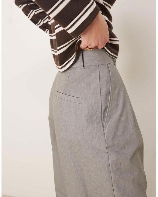 Asos design tall - pantalon large à pinces ASOS en coloris Gray