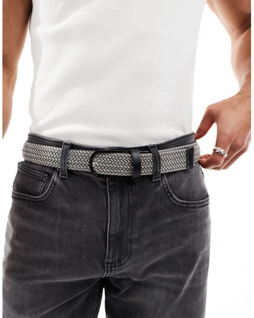 ASOS Black Woven Belt for men