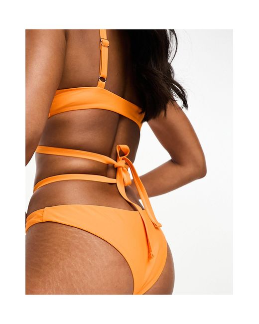 SIMMI Orange Simmi Strappy Detail Bikini Bottom Co-ord