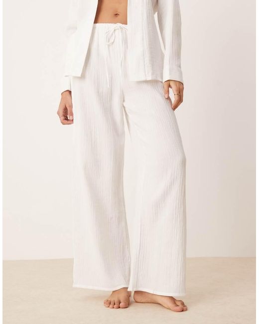 Luna Natural Oversized Pyjama Bottoms