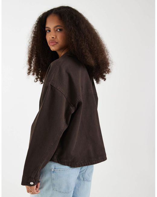 Vero Moda Black Denim Shacket With Front Pockets