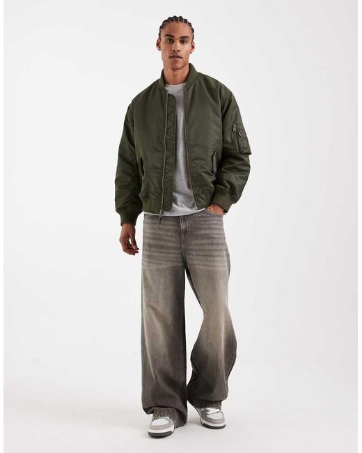 Levi's Green Ma-1 Bomber Jacket for men