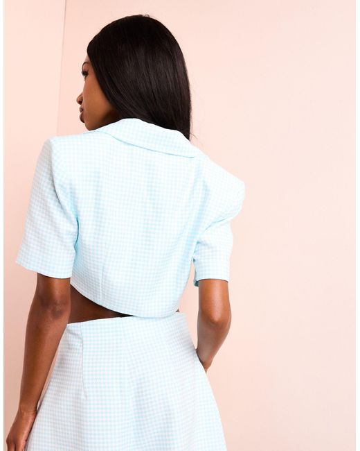 ASOS White Co-ord Cropped Tailored Shirt