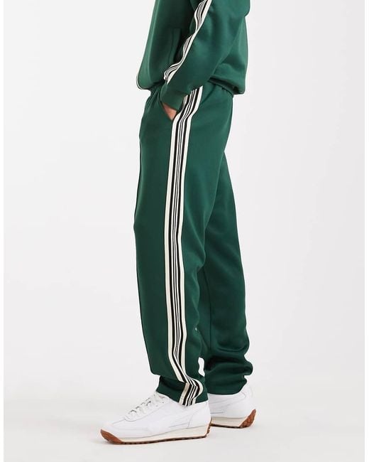 Pantalones De Chándal Con Costura En La Parte Delantera Y Raya Lateral De (Parte De Un Conjunto) Only & Sons de hombre de color Green