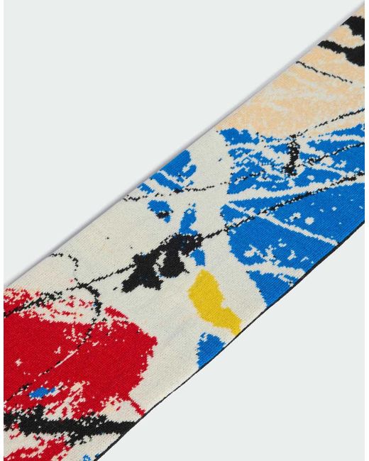 Adidas Originals Red Manchester United Stone Roses Scarf