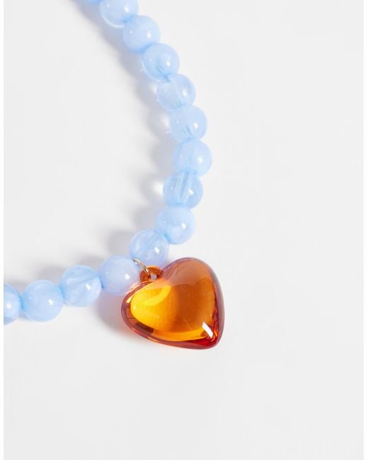 Collier cœur orb Accessorize en coloris White