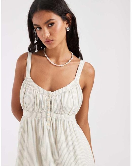 Hollister White Strappy Floaty Mini Dress