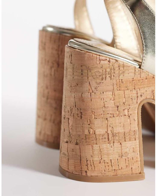South Beach Metallic Double Buckle Wedge Sandals