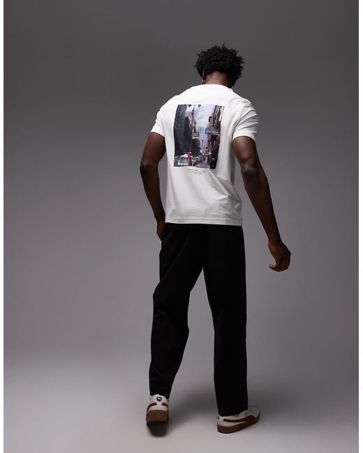 Camiseta Hueso Con Logo Y Gráfico De Tommy Hilfiger de hombre de color Gray