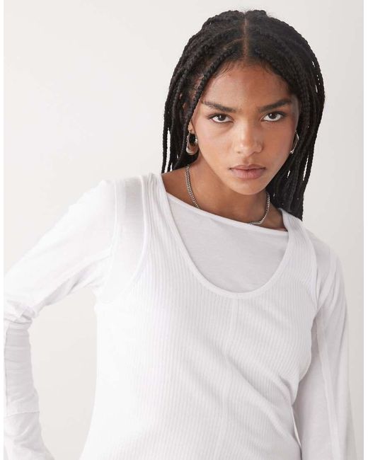 The Ragged Priest White Troop Long Sleeve Top