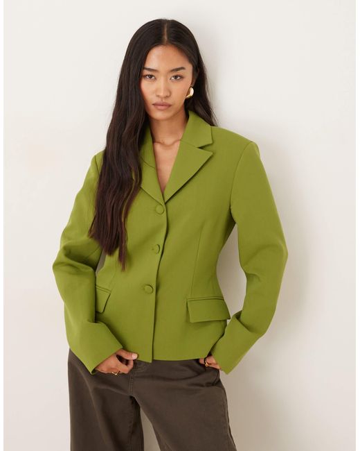 Blazer ajusté élégant ASOS en coloris Green