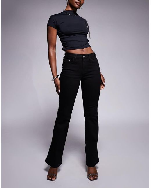 River Island Blue Mid Rise Bootcut Jeans