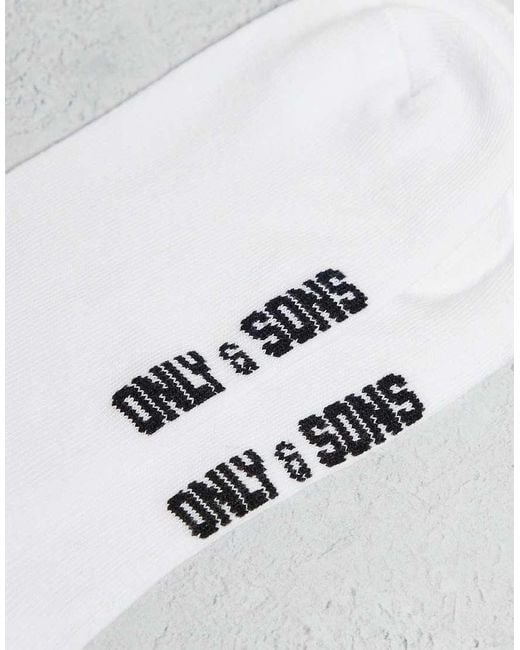 Only & Sons Gray 3 Pack Socks for men
