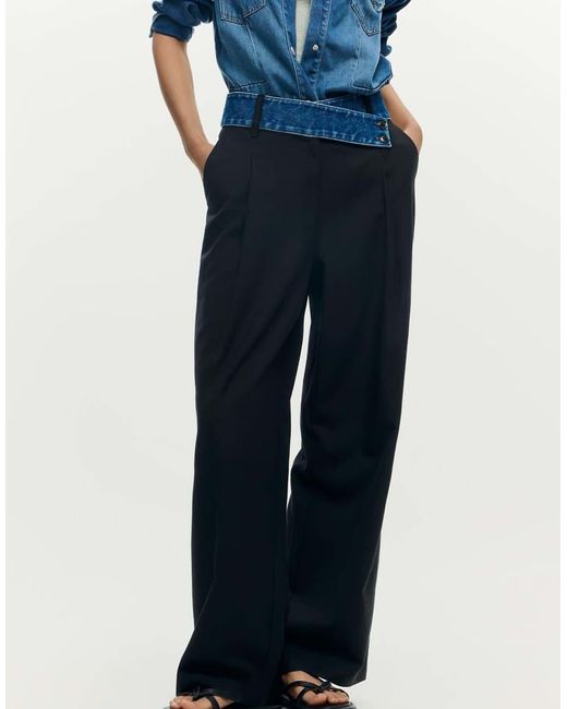 Desigual Blue Tailored Pants Combined