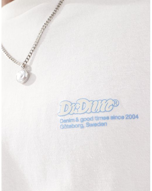 Trooper - t-shirt unisex comoda sporco con grafica sul retro di Dr. Denim in White