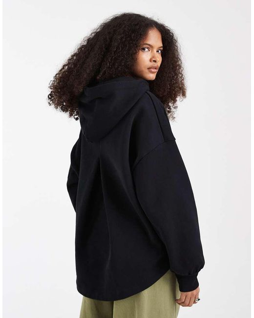 AllSaints Black Lovers Embroidered Detail Hoodie