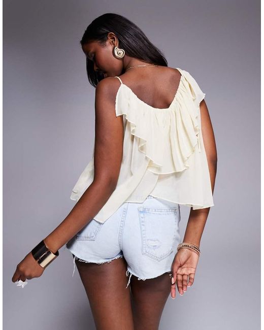 ruffle hem cami top