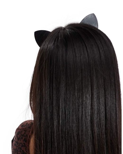 Ann Summers Black Halloween Diamante Cat Ears Headband