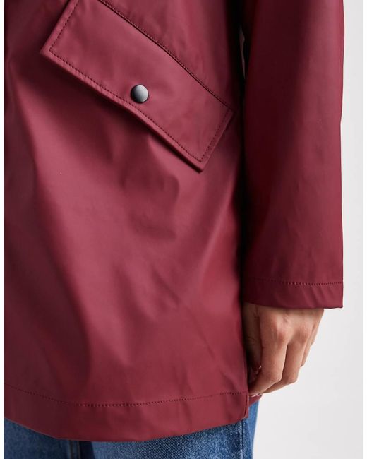 ONLY Red Hooded Raincoat