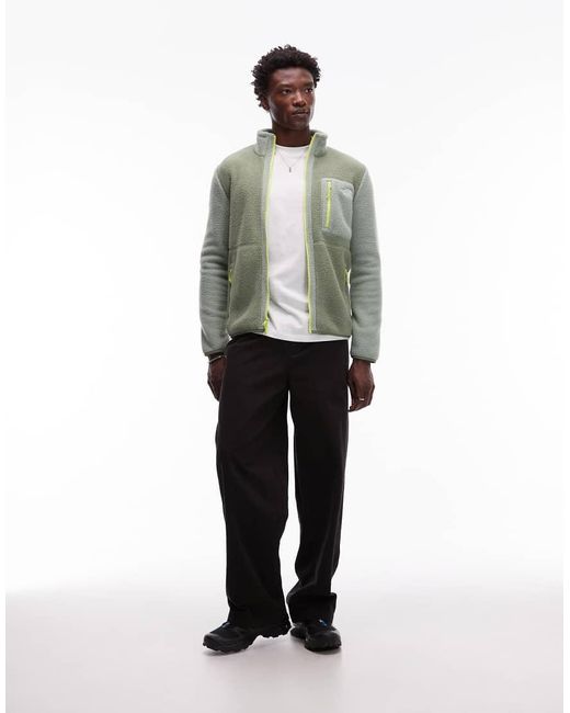 The North Face Gray Yumiori Full Zip Colourblock Fleece for men