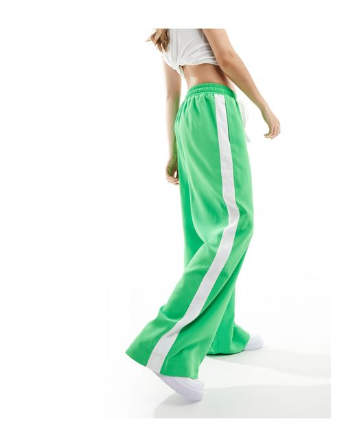 ASOS Green Pull On Trouser With Contrast Panel