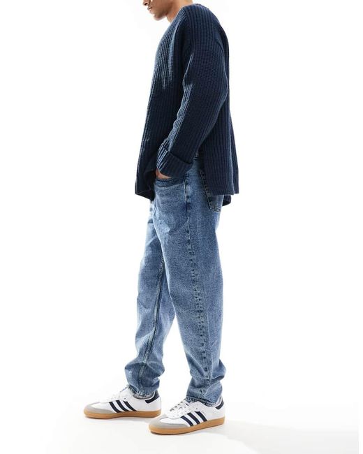 Vaqueros Con Lavado Medio De Corte Tapered Holgado Isaac De -Azul Tommy Hilfiger de hombre de color Blue