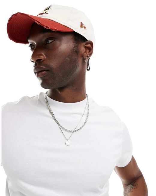 Reclaimed Vintage White Slim Crop Boxy Oversized T-shirt for men