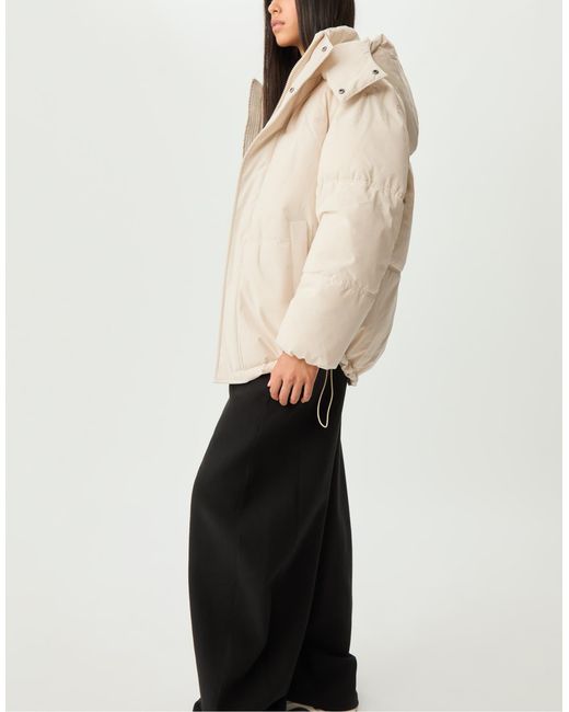 Stradivarius White – oversize-steppjacke