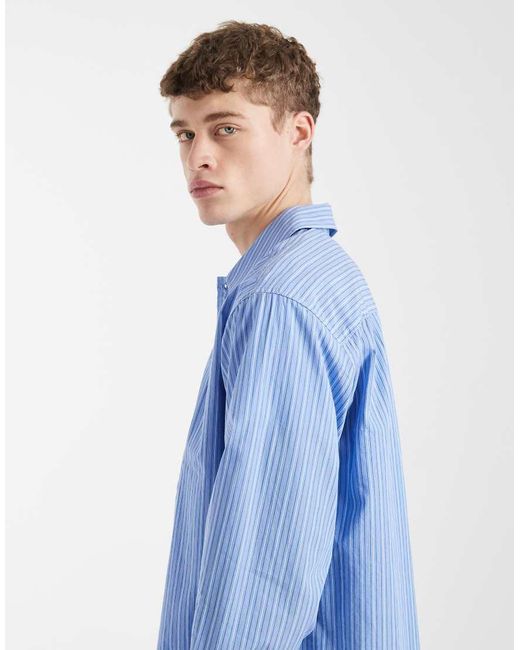 Only & Sons Blue Relaxed Fit Long Sleeve Shirt for men