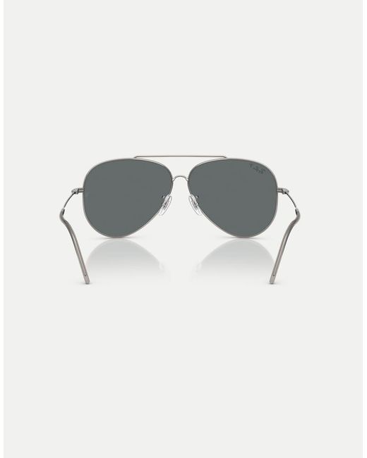 Ray-Ban Gray Aviator Pilot Polarised Sunglasses With Lens