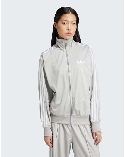 Chaqueta De Chándal Gris De Corte Suelto Adicolor Classic Firebird De Adidas Originals de color Gray