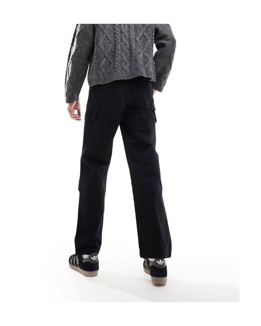 ASOS baggy Cargo Trouser in Black for Men Lyst