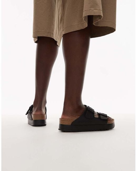 Birkenstock Brown Arizona Flex Platform Birko-flor Sandal