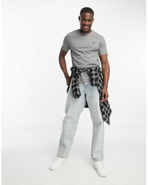 Lyle & Scott Gray Cotton Logo T-shirt for men