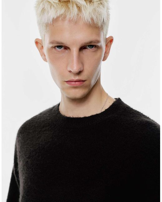Pull en maille douce Pull&Bear pour homme en coloris Black