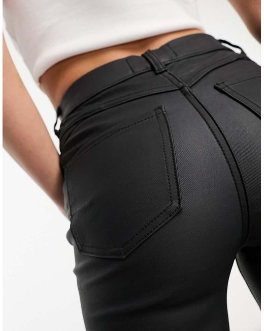 New Look Black Coated Jeggings