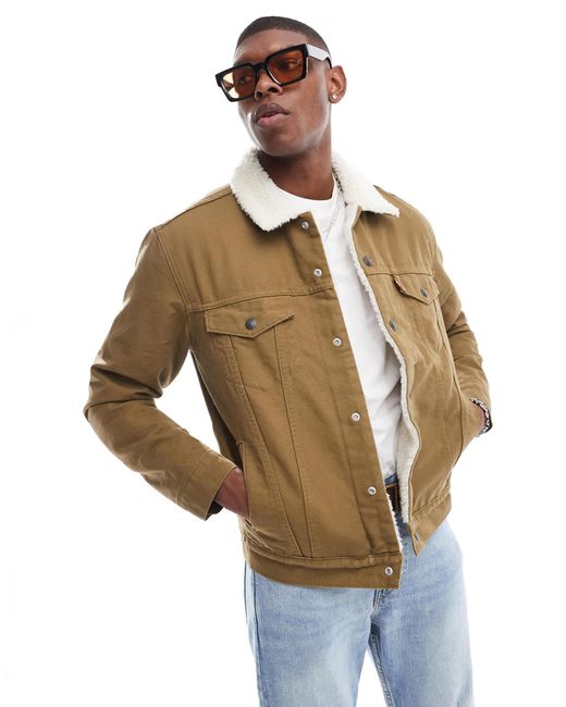 Levi's Heren Type III Sherpa Truckerjack Built To Last Sherpa Trk Black L