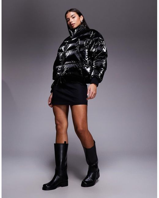 HUGO Black Short Puffer Jacket
