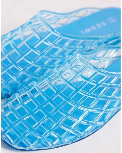SEQWL Blue Jelly Cage Mule