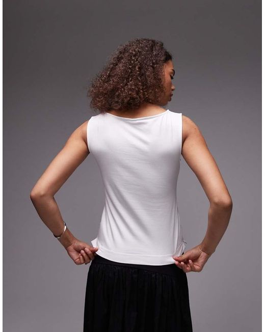 ARKET Jersey Hemdje Met Boothals in het Gray